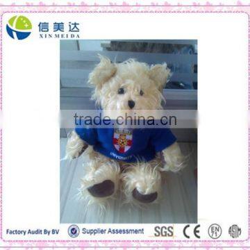 Long Plush Cute University Symbol Teddy Bear soft stuffed toy