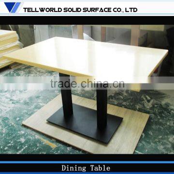 Wholesale! 2 and 4 seats standard size small modern restaurant tables artifical marble top