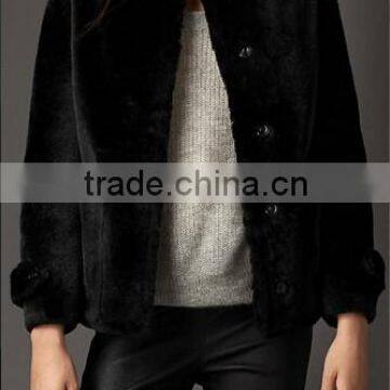 short design shearling coat for women for winter season