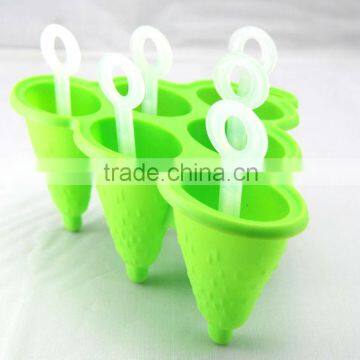 New design popsicle mold/ice cream manufacturers/ silicone ice lolly moulds