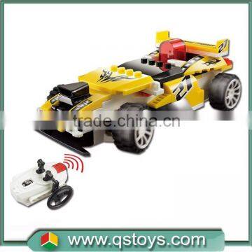 New arrival hot sell intelligence building blocks rc racing car for kids