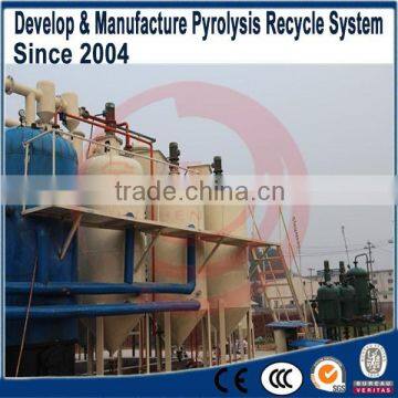 Automatic continuous scrap plastic oil recycling to diesel oil plant