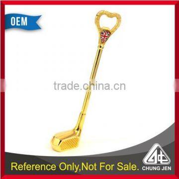 Promotional heart-shaped national flag gold opener