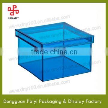 Classic blue acrylic custom acrylic box with lid