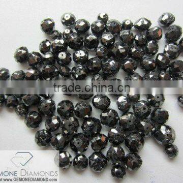 Natural Black Diamond Beads Faceted Customize Jewelry At Low Price