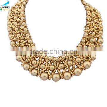 Chokers collar necklace 215 New design fashion statement pearl necklace