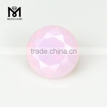 Precious Pink Color Round Diamond Cut Syntehtic Nano Gemstone