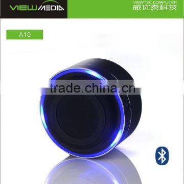 Hoverboard use portable small metal bluetooth round speaker with led lights