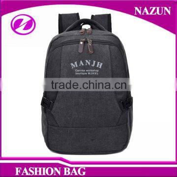 OEM Factory Custom Fashion Black Notebook Laptop Backpack Trendy Mens Canvas Backpack photo-4