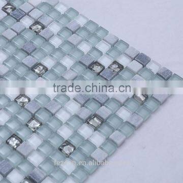 Decorative Square glass natural stone mosaic for wall tile