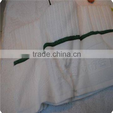 5 Star Luxury Hotel Satin Border Hand Towels Yarn Dyed photo-2