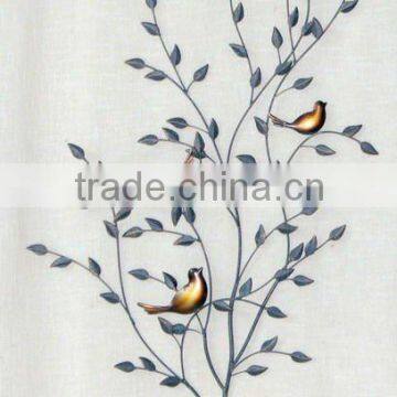 Decorative tree with bird Metal wall decor