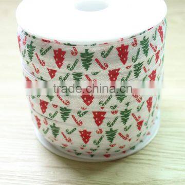 5/8'' print FOE fold over elastic headband ,DIY shabby chiffon flower with hairbands material