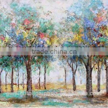 Fashion Handmade Colour Trees SH171Home Decoration Artwork Wall On Canvas For Oil Painting