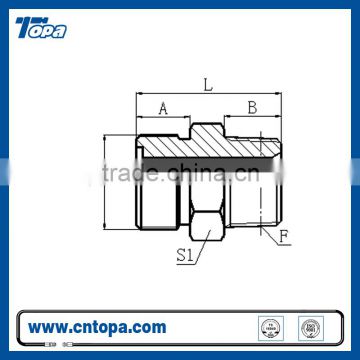 1EN Metric Adapter thread O-ring face seal /NPT female & male threaded coupling