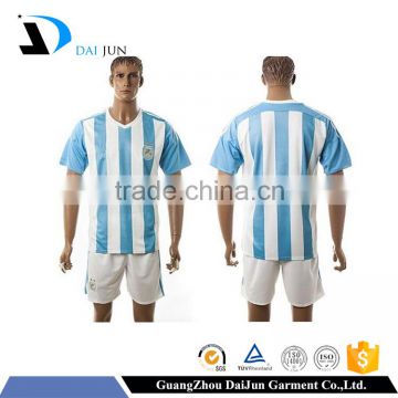 Daijun oem high quality 100% polyester breathable latest reversible football jersey jerseys designs youth soccer uniforms sets