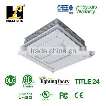 High power DLC listed LED canopy light 75W 110W 150W LED ceiling light with US chips,with 5 years warranty