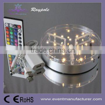 RGBW 15CM Round Flower Vase Base LED Table Centerpiece Decoration Light With Battery Powered photo-5