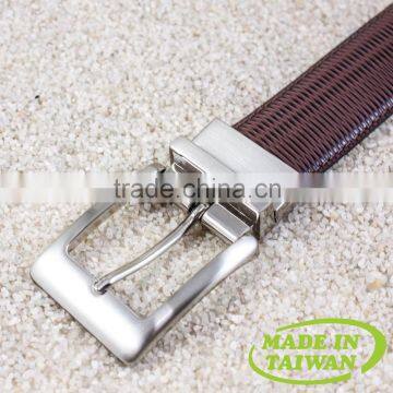 Reversible Buckle Cowhide Leather Belt photo-2