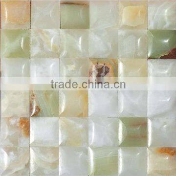 Natural onyx mosaic on ceramic mosaic price