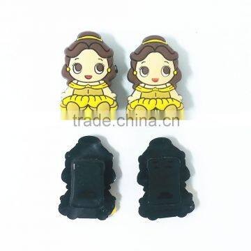 plastic shoe decoration shoelace charms / princess shaped shoe jibbtz for girls