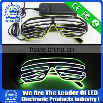 2016 Wholesale EL Light Up Glasses For Events And Party Supplies