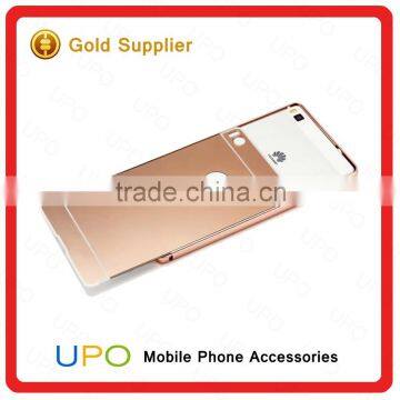 [UPO] Luxury Aluminum 24k Gold Metal Bumper Ultra-thin Mirror Cover For Huawei Honor 7 4C P8 Lite Mirror Case photo-2