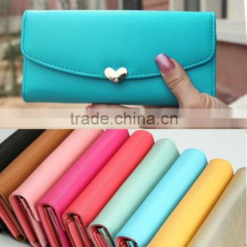 Hot 2015 New Fashion Women's Wallet PU Leather Women Long Wallet Purse Clutch Wallet Coin Purse