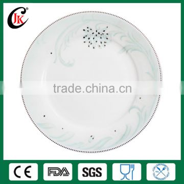 High quality custom logo ceramic flat plate