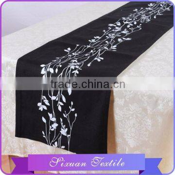 Printed Faux Linen Table Runner Double-layered Runner photo-3