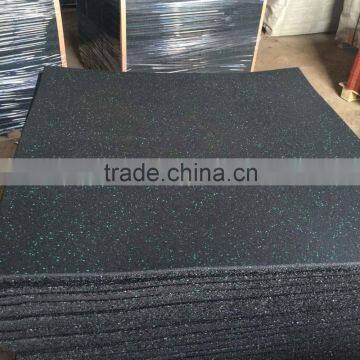 Gym Rubber Floor Mat 1000*1000*20mm /100% Tyre Rubber Granules