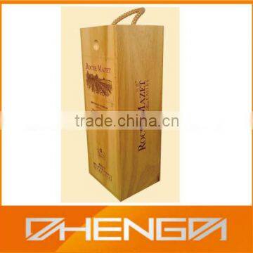 China Manufacturer 2 Bottles Fancy Handle Wine Wedding Gift Box (ZDW13-W029)