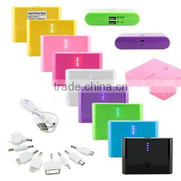 HD-01 Universal Super Power Bank 12000mAh Backup External Battery Dual USB Ports Charger for iPhone for samsung cell phone