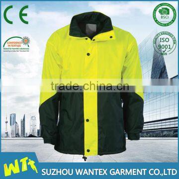 cheap high visibility reflective waterproof work safety parka jacket