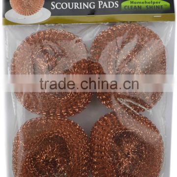 25G 4PK Copper-coated mesh ball scourer stainless steel ball by Yiwu agent