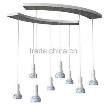 Artistic lighting LED ceramic lamp ,LED ceramic bulb,blue and white porcelain lamp,ceramic led bulb"Ribbon top"