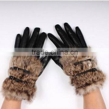 Custom Rabbit fur hasp fur fashion short design women's sheepskin genuin