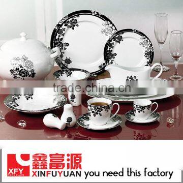 Food Safe Decal Porcelain Home Dinnerware Set