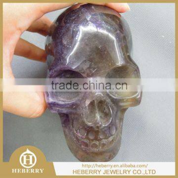 chinese factory custom handmade carved resin real human skull for easter decoration