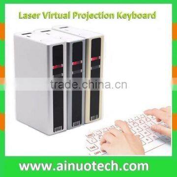 laser virtual bluetooth wireless keyboard with mouse for smart phones with 5200mah power bank and bluetooth speaker