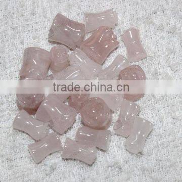 Wholesale rose quartz ear plugs,gemstone body piercing jewelry