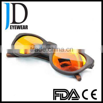 Hot Sell Item Spring Hinge Ebony Wood Sunglasses Custom Made OEM Wooden Sunglasses