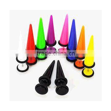 colorful earrings piercing jewelry fake ear taper