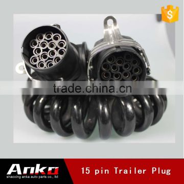 European Australia trailer tractor 15 pin plug, 15 pin electrical cable