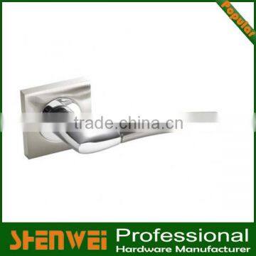 2014 High-Quality Aluminum Door Lever handles on Square rosette