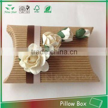 e-flute packaging box with handtag,pillow box in small size