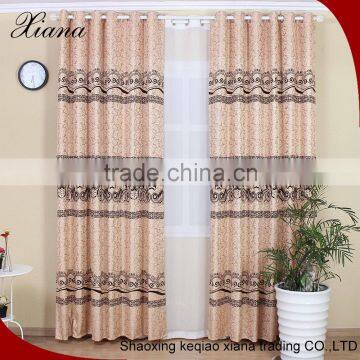 2016 new design graceful flocking fabric curtain