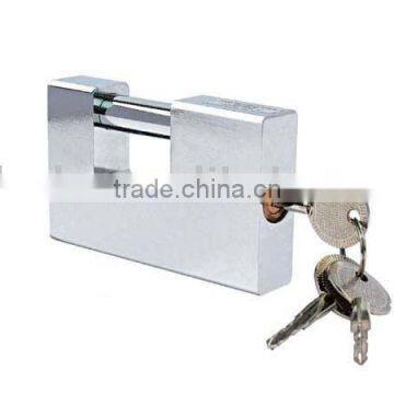 BRASS BLOCK LOCK(cross key,chrome plated)