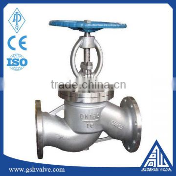 Stainless steel manual flange type bellow globe valve