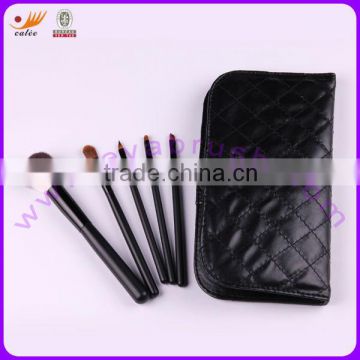 5pcs Black Mini Gift Makeup Brush Kit with Pouch